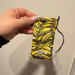 Prada Yellow Banana Pattern Pouch